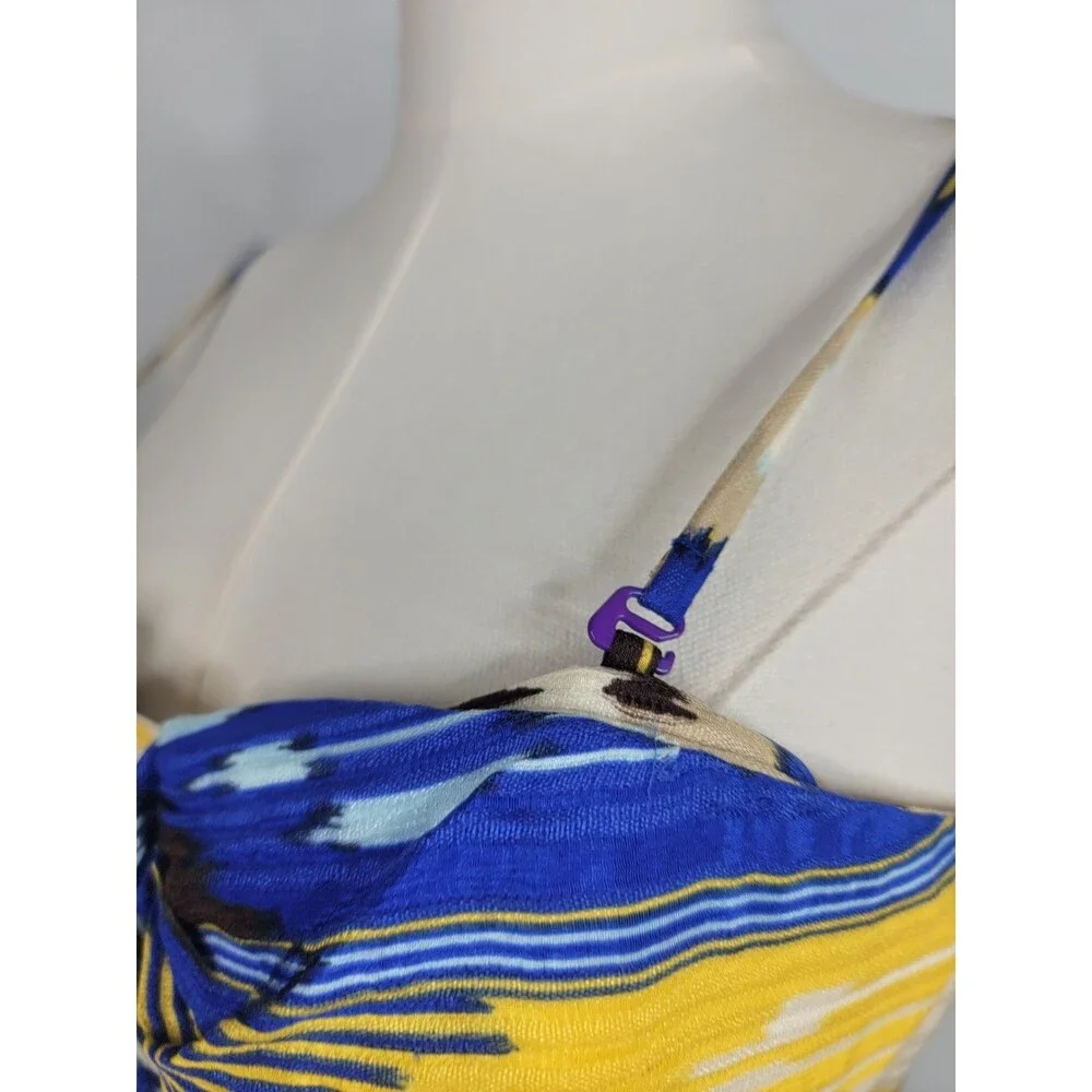 Tory Burch Dress 4 Ikat Printed Silk Strapless Optional Straps Resort 2009
